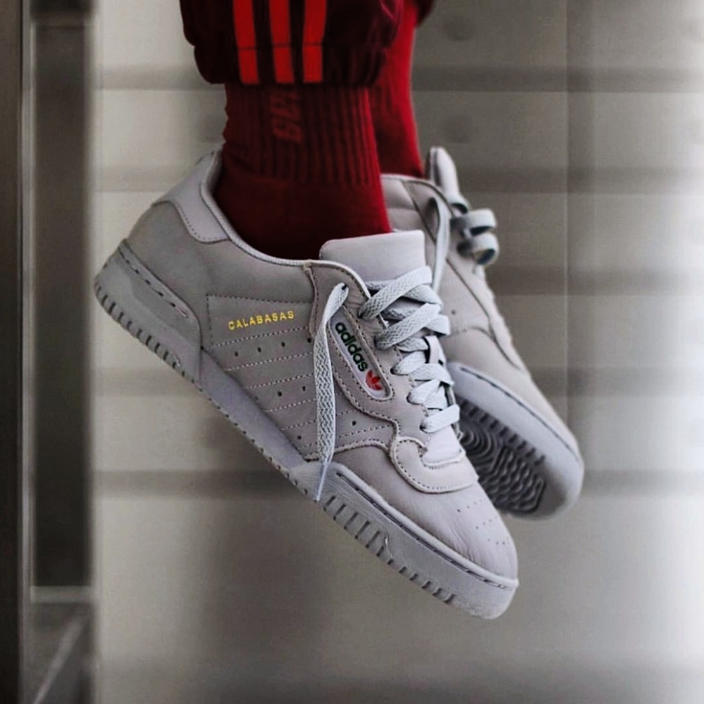 Adidas Yeezy Calabasas Powerphase Leather Sneakers Grey Size US 6.5